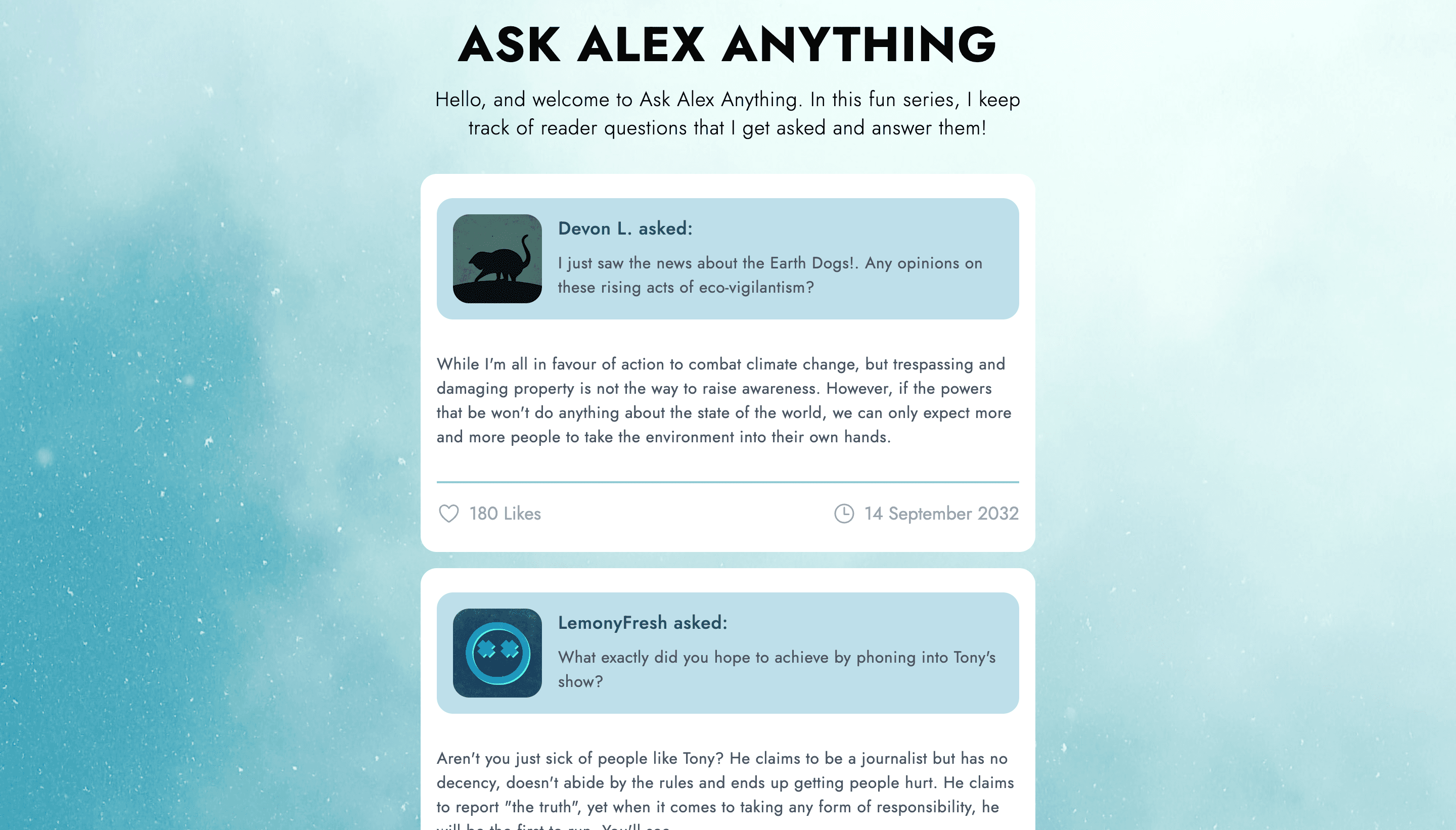 Ask Alex